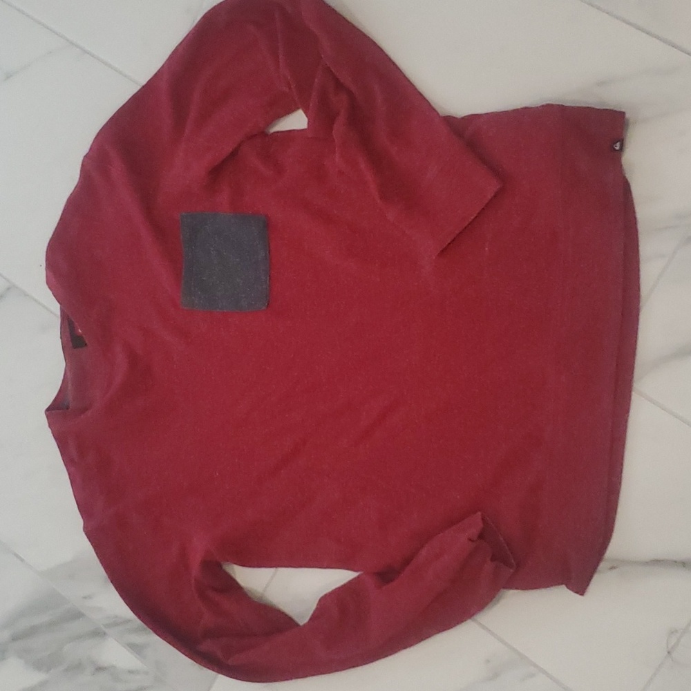 Men's sweatshirt burgundy and gray medium